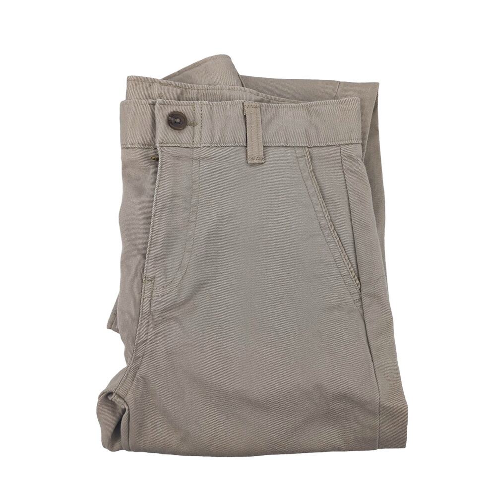 EUC Chaps Khaki Dress Pants Cotton Blend Boys US 12 Flat Pockets